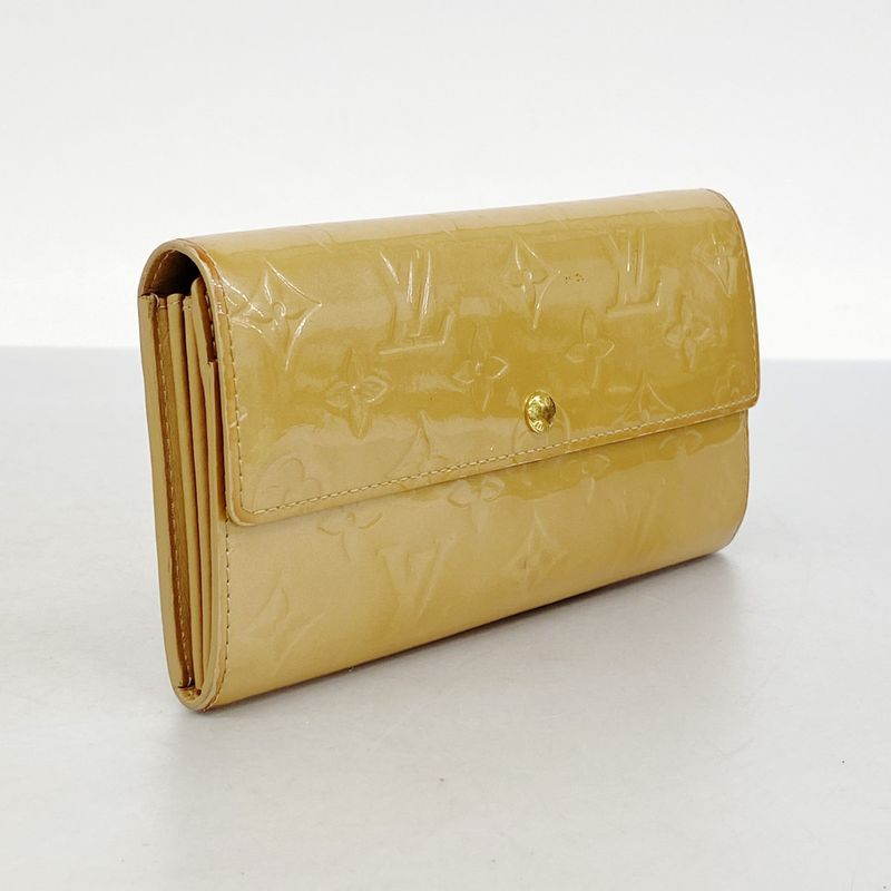 Louis Vuitton Vernis Pochette Porte Monet Cles Di M91380 Noisette Women's Long