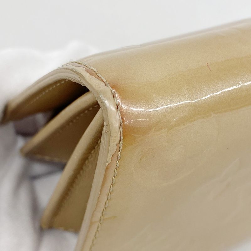 Louis Vuitton Vernis Pochette Porte Monet Cles Di M91380 Noisette Women's Long