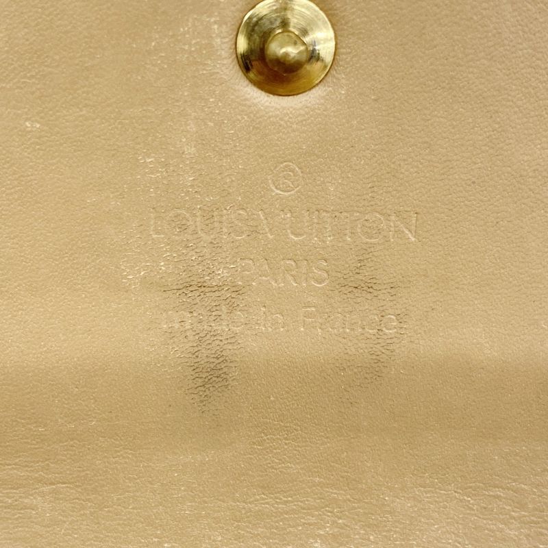 Louis Vuitton Vernis Pochette Porte Monet Cles Di M91380 Noisette Women's Long