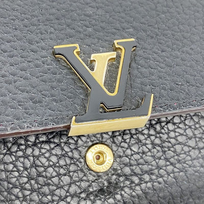 Louis Vuitton Trifold Wallet Portefeuille Capucines Compact M62157 Noir/hot Pin