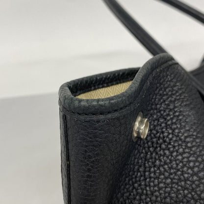 Hermes Tote Bag Garden Party PM Negonda Black Silver Hardware □L Engraved Ladies