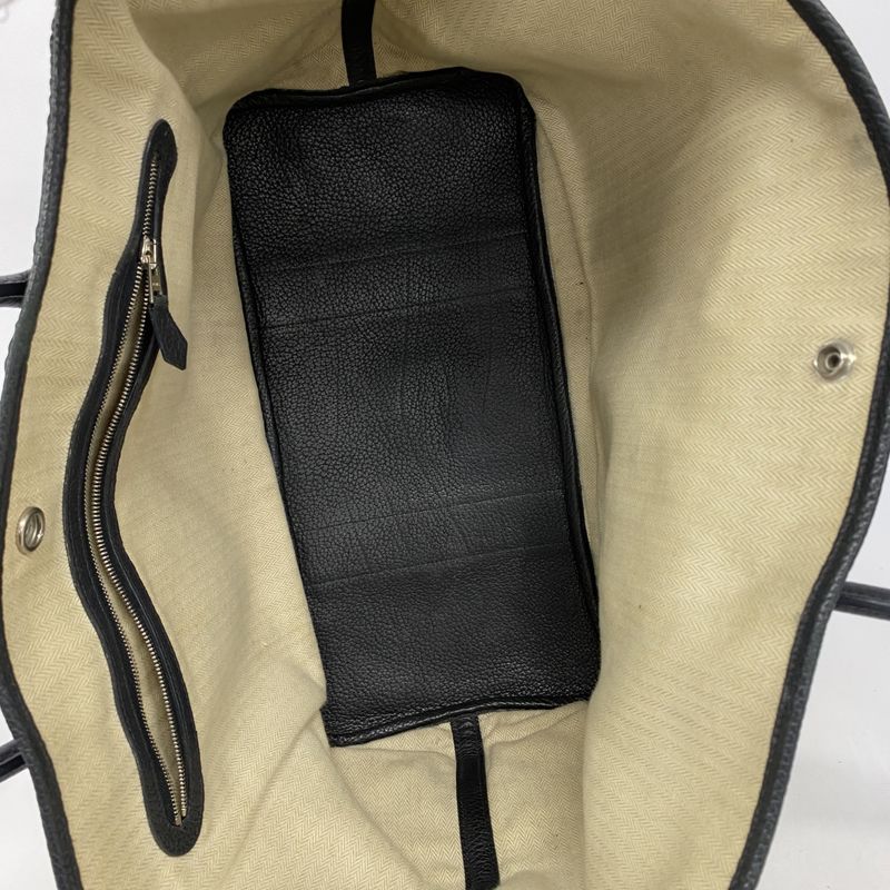 Hermes Tote Bag Garden Party PM Negonda Black Silver Hardware □L Engraved Ladies