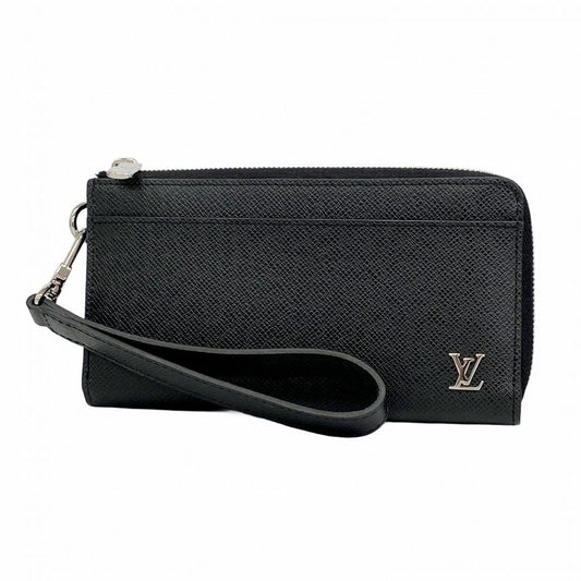 Louis Vuitton Long Wallet Taiga Zippy Dragonne M69409 Noir Black Men's