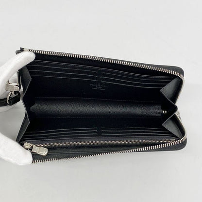 Louis Vuitton Long Wallet Taiga Zippy Dragonne M69409 Noir Black Men's