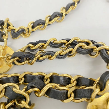 Chanel Belt Chain Black Gold Hardware Women