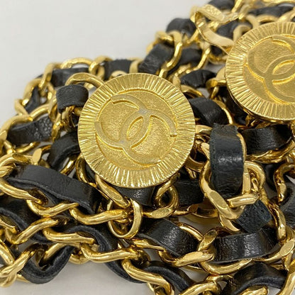Chanel Belt Chain Black Gold Hardware Women