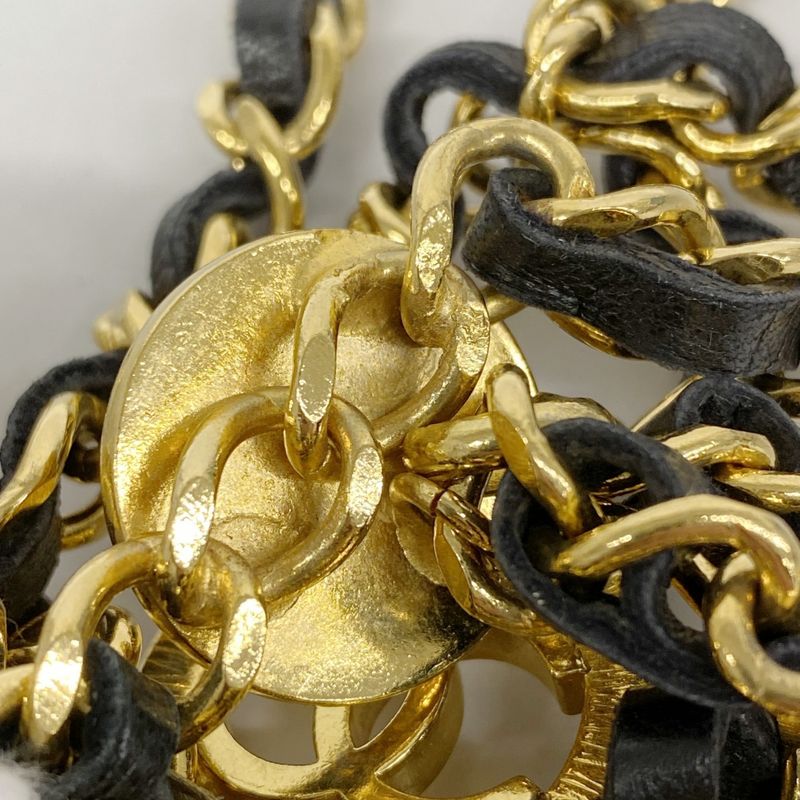 Chanel Belt Chain Black Gold Hardware Women