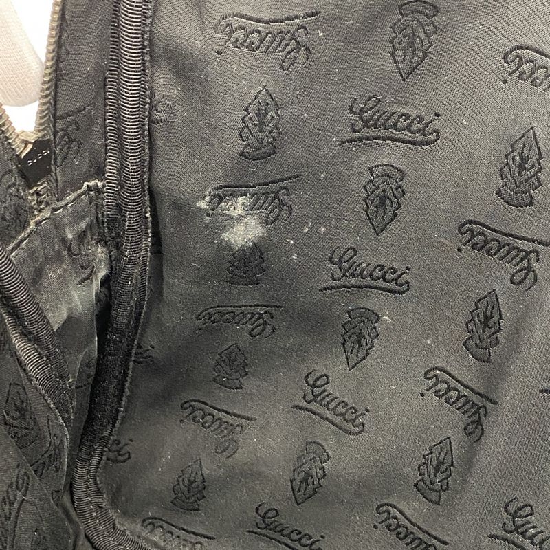 Gucci Business Bag GG Imprime 201480 PVC Black Silver Hardware Men's