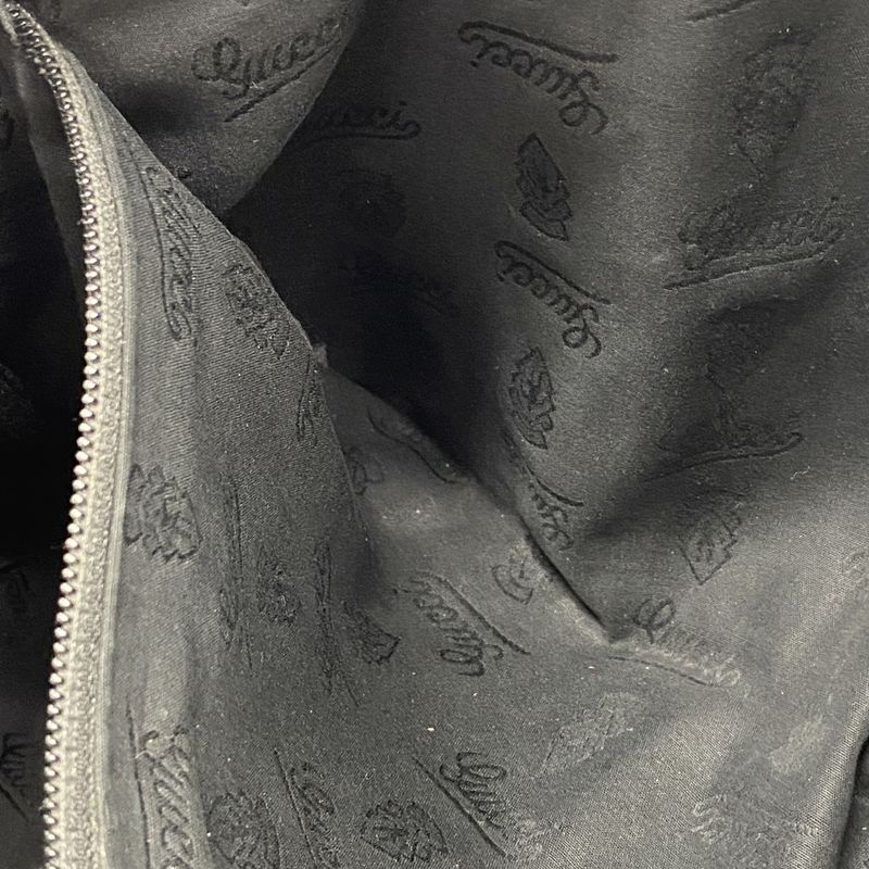 Gucci Business Bag GG Imprime 201480 PVC Black Silver Hardware Men's