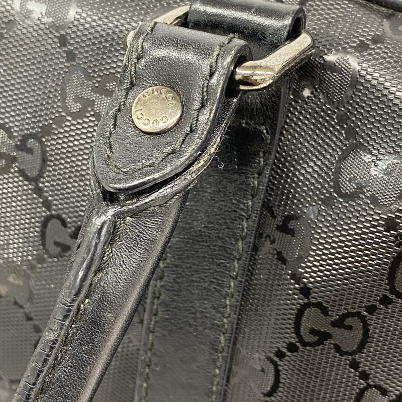 Gucci Business Bag GG Imprime 201480 PVC Black Silver Hardware Men's