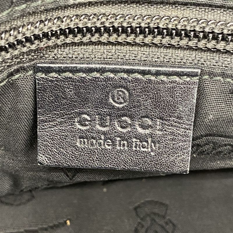 Gucci Business Bag GG Imprime 201480 PVC Black Silver Hardware Men's