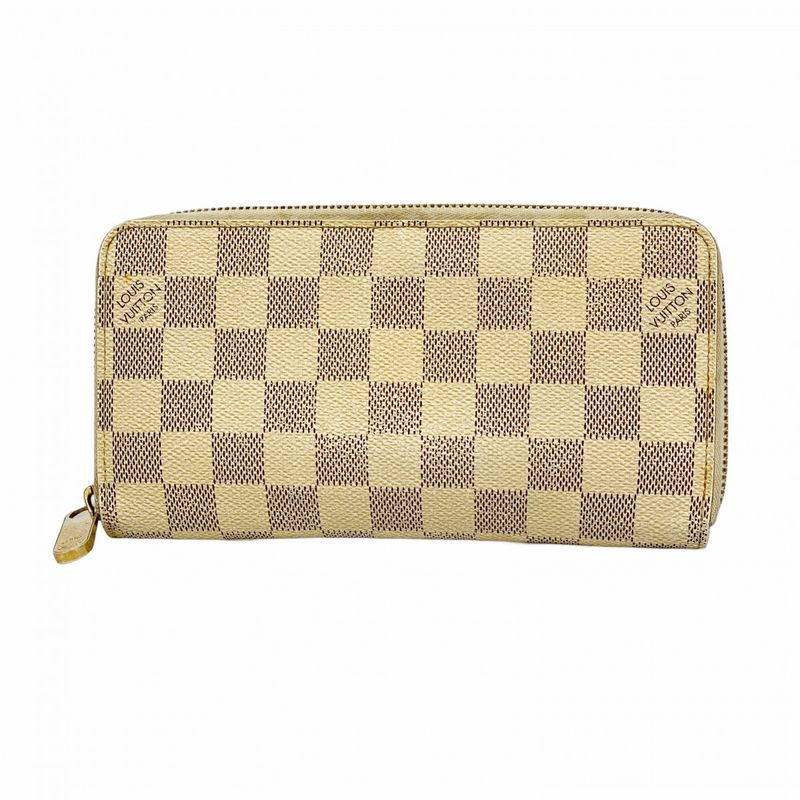 Louis Vuitton Damier Azure Zippy Wallet N60019 Whitemen Women Unisex