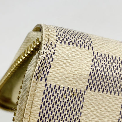 Louis Vuitton Damier Azure Zippy Wallet N60019 Whitemen Women Unisex