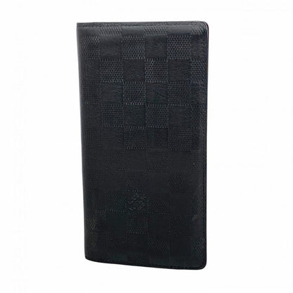 Louis Vuitton Long Wallet Damier Infini Portefeuille Brazza N63010 Onyx Men's