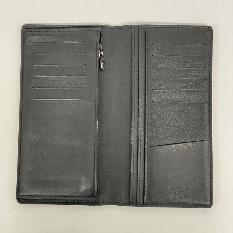 Louis Vuitton Long Wallet Damier Infini Portefeuille Brazza N63010 Onyx Men's