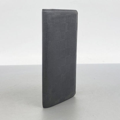 Louis Vuitton Long Wallet Damier Infini Portefeuille Brazza N63010 Onyx Men's
