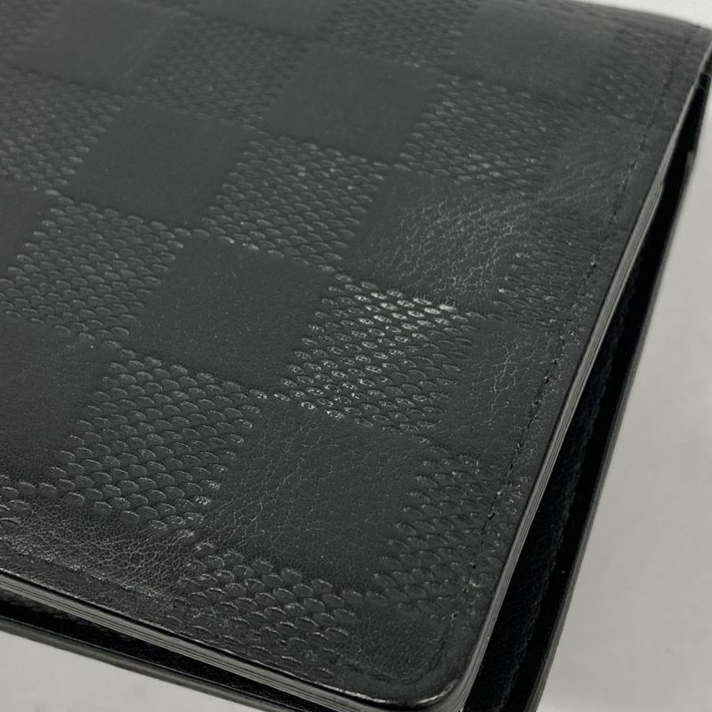 Louis Vuitton Long Wallet Damier Infini Portefeuille Brazza N63010 Onyx Men's