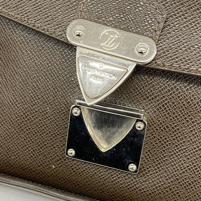 Louis Vuitton Clutch Bag Taiga Bellaire M32598 Grizzly Men's