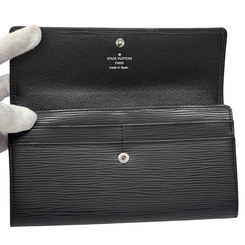 Louis Vuitton Wallet Epi Women Men Branded Long Wallet Epi Leather Portefeuille