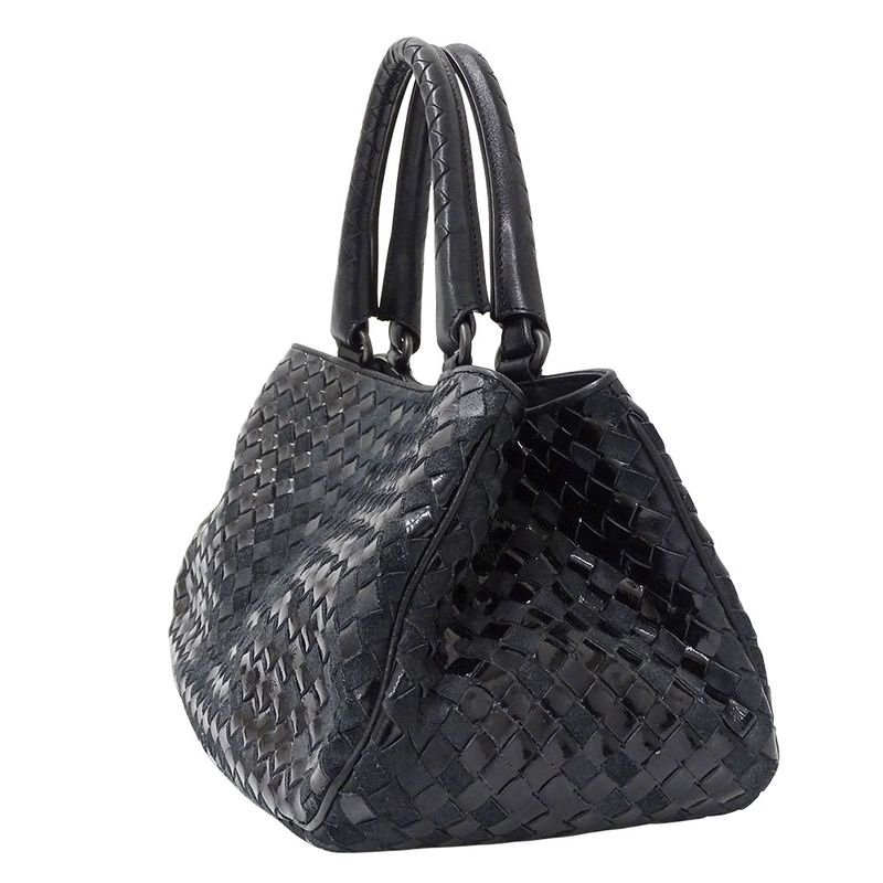 Bottega Venetaveneta Bag Women's Brand Intrecciato Handbag Leather Black 199875