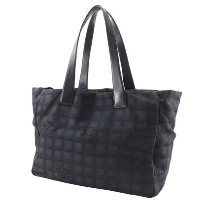 Chanel Tote MM New Travel Line Nylon Canvas Black Ladies Tote Bag