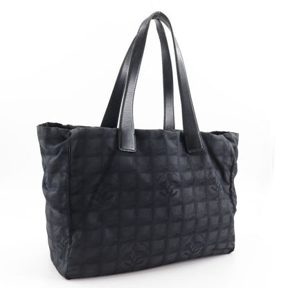 Chanel Tote MM New Travel Line Nylon Canvas Black Ladies Tote Bag