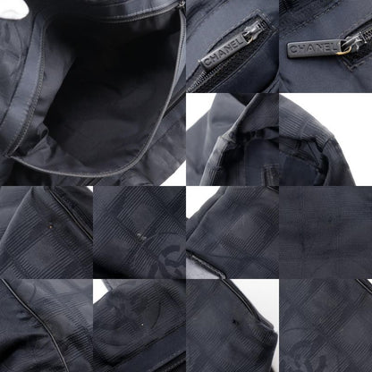 Chanel Tote MM New Travel Line Nylon Canvas Black Ladies Tote Bag