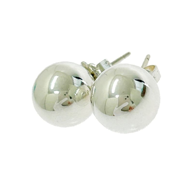 Tiffany & Co Silver Hardware Ball Earrings 4.7g 925 Engraved 501685 Earrings