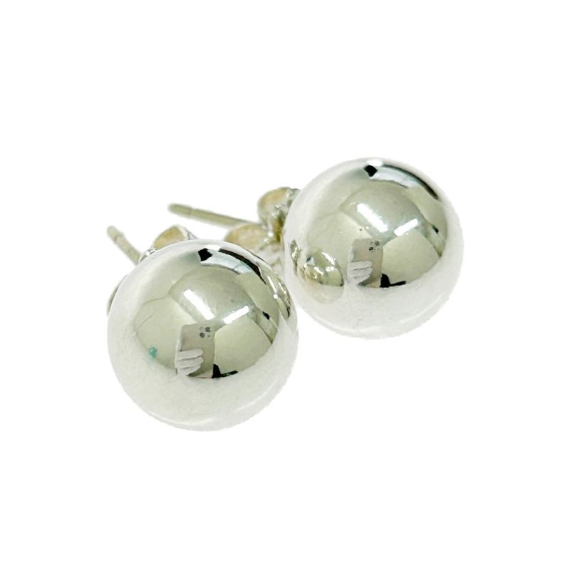 Tiffany & Co Silver Hardware Ball Earrings 4.7g 925 Engraved 501685 Earrings