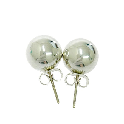Tiffany & Co Silver Hardware Ball Earrings 4.7g 925 Engraved 501685 Earrings