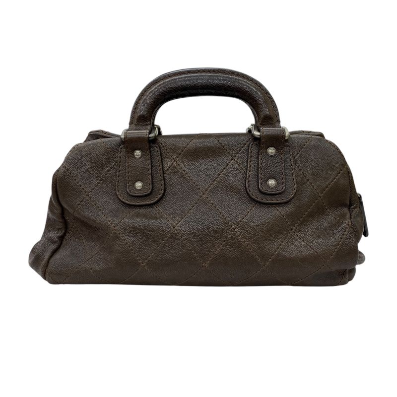 Em10089 Chanel Wild Stitch Mini Boston Bag A33046 Brown Handbag