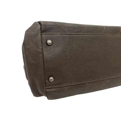 Em10089 Chanel Wild Stitch Mini Boston Bag A33046 Brown Handbag