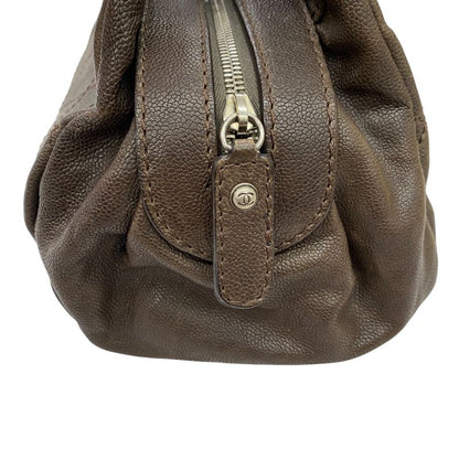 Em10089 Chanel Wild Stitch Mini Boston Bag A33046 Brown Handbag