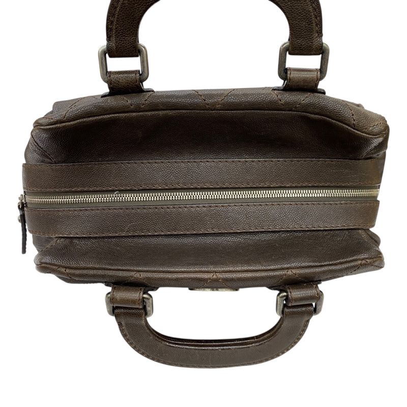 Em10089 Chanel Wild Stitch Mini Boston Bag A33046 Brown Handbag