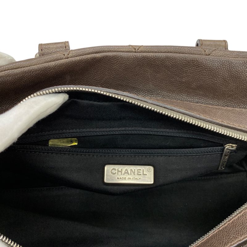 Em10089 Chanel Wild Stitch Mini Boston Bag A33046 Brown Handbag