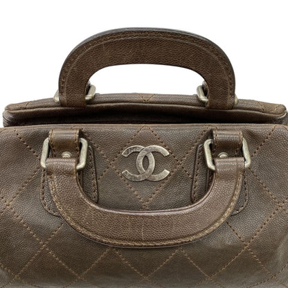 Em10089 Chanel Wild Stitch Mini Boston Bag A33046 Brown Handbag
