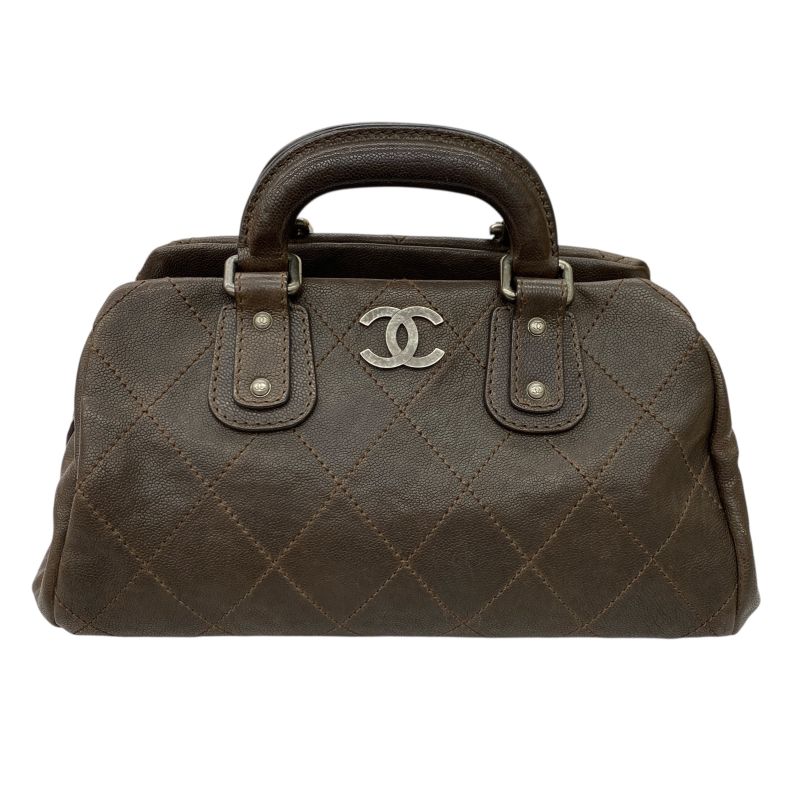 Em10089 Chanel Wild Stitch Mini Boston Bag A33046 Brown Handbag