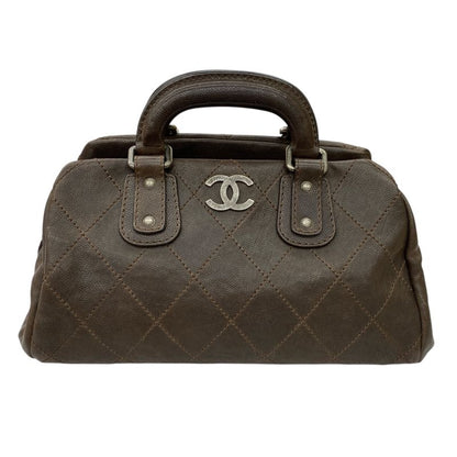 Em10089 Chanel Wild Stitch Mini Boston Bag A33046 Brown Handbag