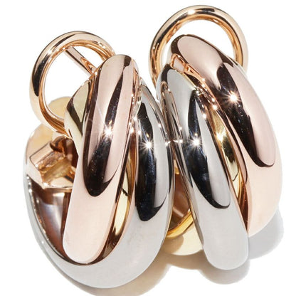 Cartier Earrings 18K Yellow Gold 18K White Gold 18K Pink Gold Trinity Earrings