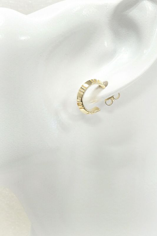 Tiffany & Co Earrings 18K Yellow Gold Atlas X Hoop Earrings