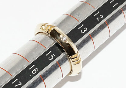 Tiffany & Co Ring 18K Yellow Gold 4P Diamonds (010ct) Atlas X Closed Narrow Ring