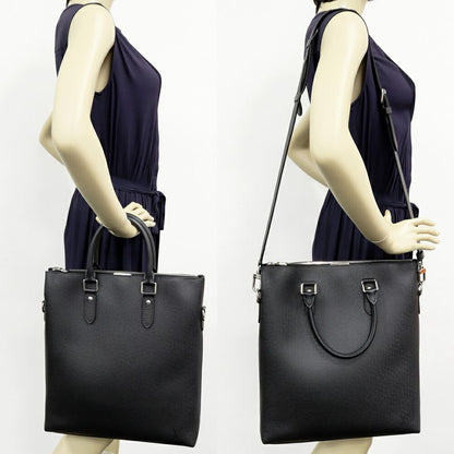 Louis Vuitton Hand Tote Shoulder Bag Taiga Noir Black Anton Tote Handbag 2WAY