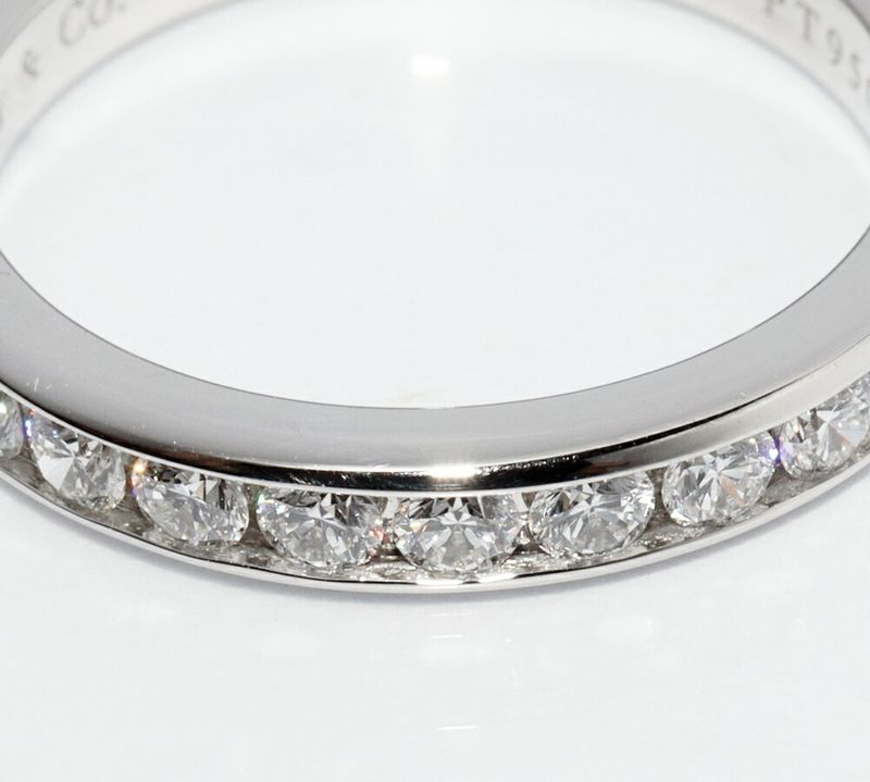 Tiffany & Co Pt950 Ring With 11 Diamonds (033ct) Half Circle Channel Setting