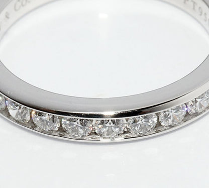 Tiffany & Co Pt950 Ring With 11 Diamonds (033ct) Half Circle Channel Setting