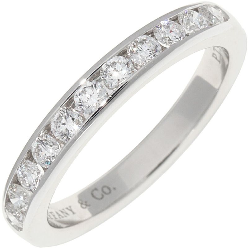 Tiffany & Co Pt950 Ring With 11 Diamonds (033ct) Half Circle Channel Setting