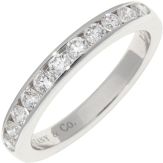 Tiffany & Co Pt950 Ring With 11 Diamonds (033ct) Half Circle Channel Setting