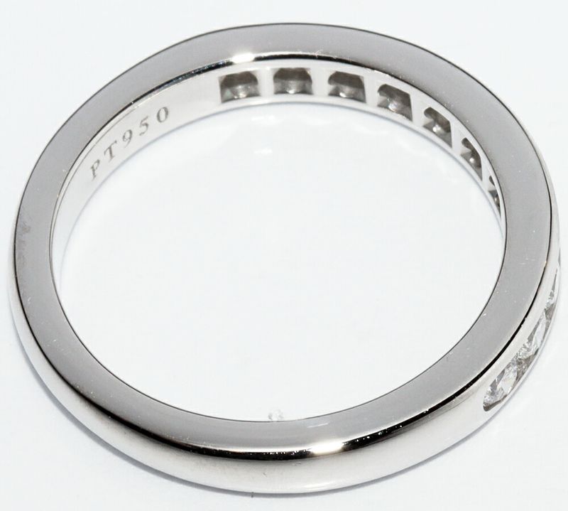 Tiffany & Co Pt950 Ring With 11 Diamonds (033ct) Half Circle Channel Setting