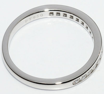 Tiffany & Co Pt950 Ring With 17 Diamonds (017ct) Half Circle Channel Setting