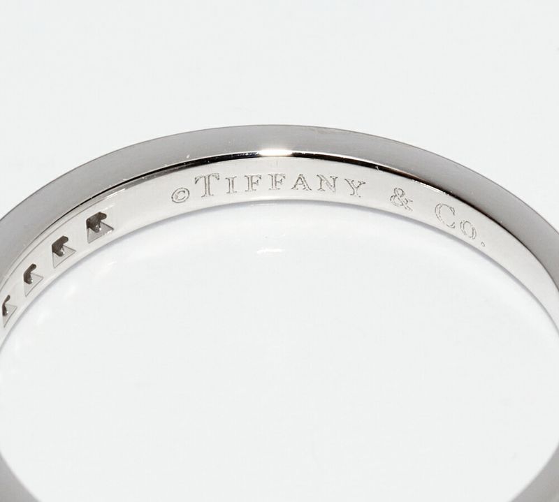 Tiffany & Co Pt950 Ring With 17 Diamonds (017ct) Half Circle Channel Setting