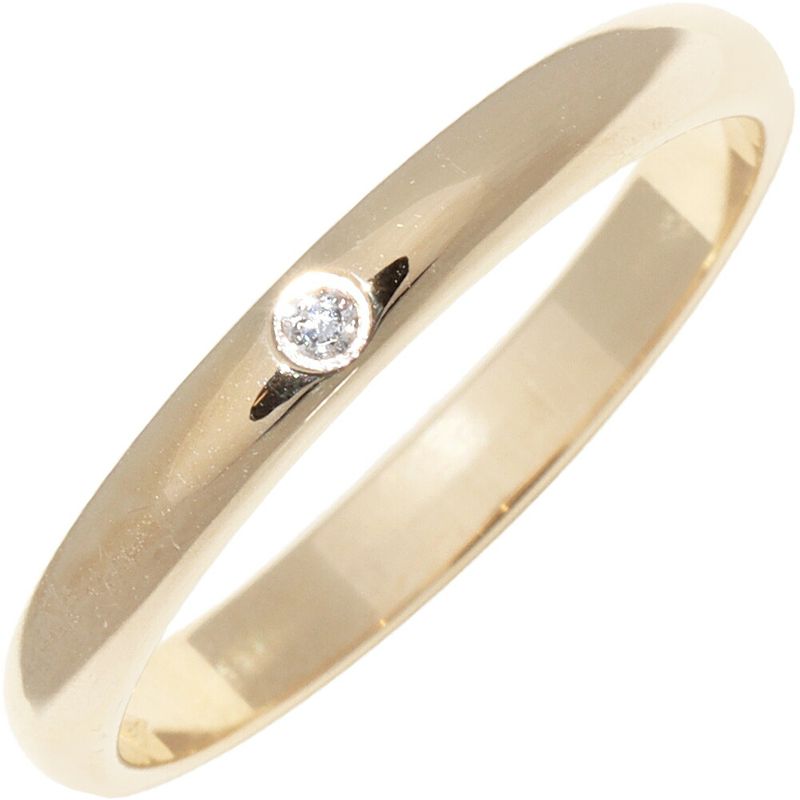 Cartier Ring 18K Yellow Gold Diamond 1P (001ct) Classic Wedding Ring 1895
